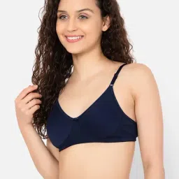 Clovia Blue Cotton T-Shirt Bra image 4