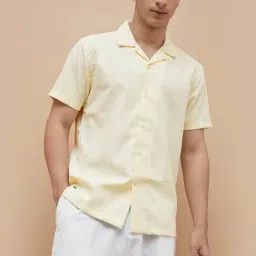 Forca By Lifestyle Off White Regular Fit Embroidered Shirt-picture-19