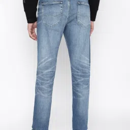 American Eagle Blue Regular Fit Distressed Jeans image 2