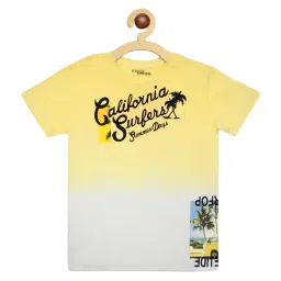 lil tomatoes Li'l Tomatoes Kids Yellow Cotton Printed T-Shirt image 1