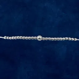 Taraash 92.5 Sterling Silver Beaded Anklets For Women image 3