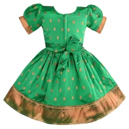 Wish Karo Kids Green Printed Frock image 2