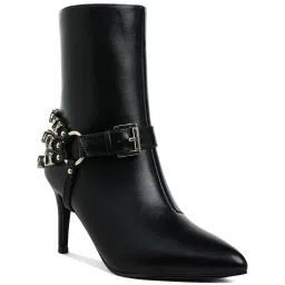 London Rag Women's Black Stiletto Booties image 2