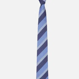 Louis Philippe Blue Embroidered Tie image 2