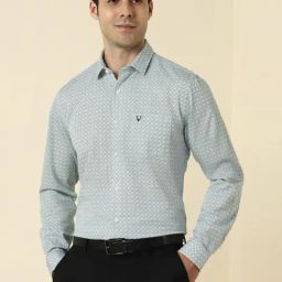 Allen Solly Blue Slim Fit Checks Formal Shirt-picture-24
