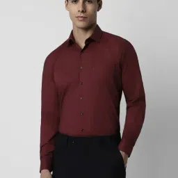 Van Heusen Maroon Slim Fit Shirt-image-88