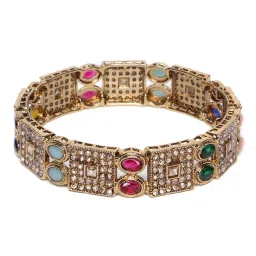 Panash Gold American Diamond Stone Studded Set of 2 Bangles image 2