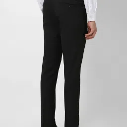 Van Heusen Black Slim fit Solid Trousers image 2