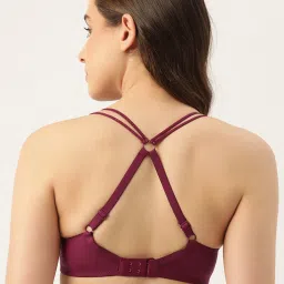 Leading Lady Maroon Full Coverage T-Shirt Bra image 2