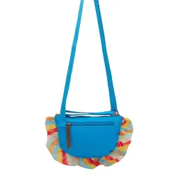 Caprese Oakley Turquoise Canvas Solid Sling Handbag image 2