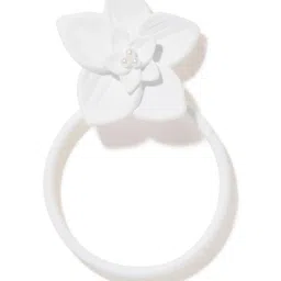 Forever New White Signature Frieda Flower Hoop Earring image 2