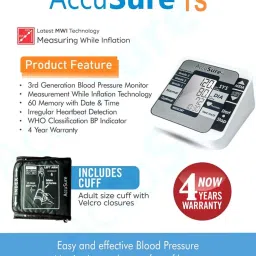 AccuSure TS Blood Pressure Monitor with MWI Technology (White) image 2