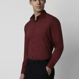 Van Heusen Maroon Slim Fit Shirt image 3