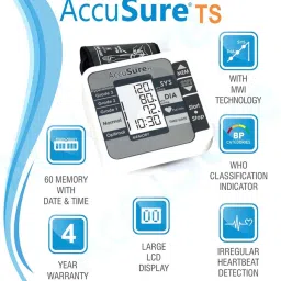 AccuSure TS Blood Pressure Monitor with MWI Technology (White) image 5
