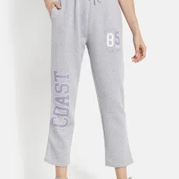 METTLE Grey Printed Track Pants image 1