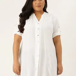theRebelinme White Regular Fit Shirt image 1