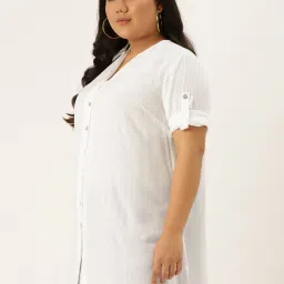 theRebelinme White Regular Fit Shirt image 3