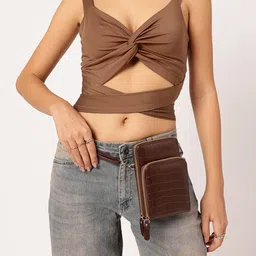 DressBerry Knotty Nice Twisted Tie-Up Crop Top image 1