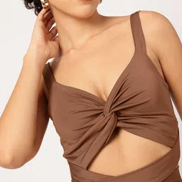 DressBerry Knotty Nice Twisted Tie-Up Crop Top image 3