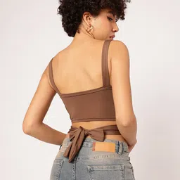 DressBerry Knotty Nice Twisted Tie-Up Crop Top image 5