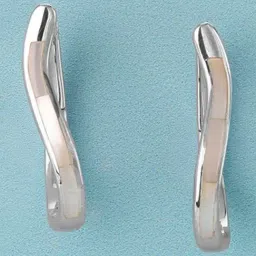 Mia by Tanishq 925 Silver Minimal Chic Silver Hoop Earrings-picture-40