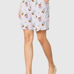 Van Heusen Lavender Printed Shorts image 3