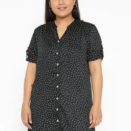 theRebelinme Black Printed Regular Fit Shirt image 1