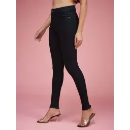 Miss Chase Black Slim Fit Regular Length High Rise Denim Jeans image 3