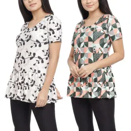 N-Gal Multicolor Printed Swimsuit (Pack Of 2) image 1