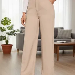 COVZ Women Smart High-Rise Easy Wash Trousers-picture-16