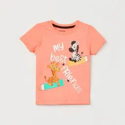 Juniors by Lifestyle Baby Boys Orange T-Shirt-image-21