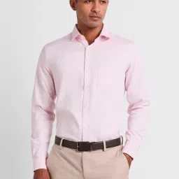 Peter England Elite Pink Regular Fit Printed Shirt-picture-13