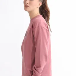 RAREISM Pink Blended Printed Long Sleeves Sweatshirt image 3