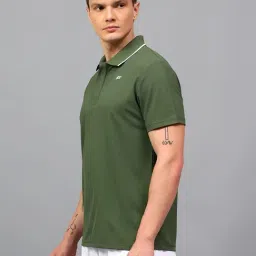 Dida Green Polyester Regular Fit Polo T-Shirt image 3