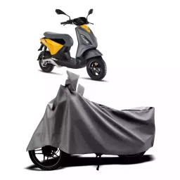 Auto Pearl Two Wheeler Cover with Bag for Piaggio Elettrica, Silver-picture-19