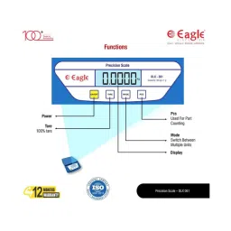 Eagle DLX-061 Digital Weight Machine for Kitchen 6 kg Capacity,0.1 g Accuracy,Kitchen Weighing Scale image 4