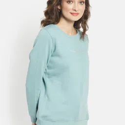 METTLE Teal Green Regular Fit Sweatshirt image 4