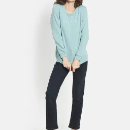 METTLE Teal Green Regular Fit Sweatshirt image 5