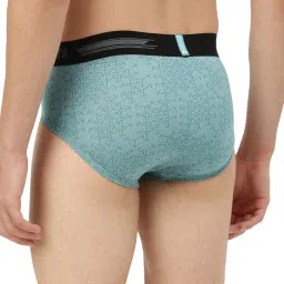Freecultr White & Turquoise Printed Briefs - Pack of 2 image 2