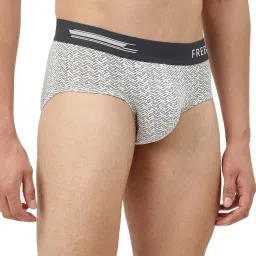 Freecultr White & Turquoise Printed Briefs - Pack of 2 image 3