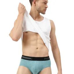 Freecultr White & Turquoise Printed Briefs - Pack of 2 image 4