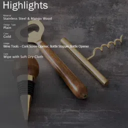 Nestroots Solid Gold Stainless Steel Bar Tool Set of 3 image 5