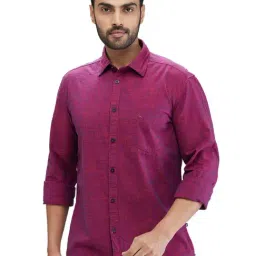 Parx Maroon Slim Fit Shirt-image-45