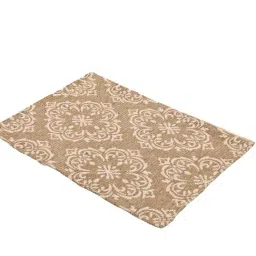 Ariana Beige Cotton Anti-Skid Bathmat (40 X 60 Cm) image 2