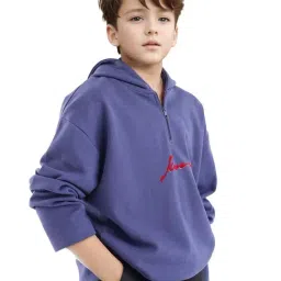 Rare Ones Boys Navy Cotton Blend Printed Sweatshirt image 3