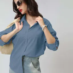 Showoffff Blue Regular Fit Shirt image 4