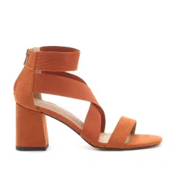 London Rag Women's Orange Ankle Strap Sandals image 1