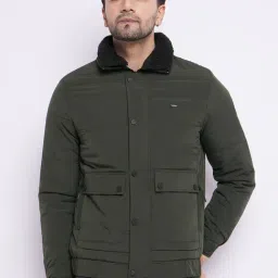 Duke Dark Olive Slim Fit Jacket-image-70