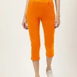 BRINNS Orange Mid Rise Capris-picture-35