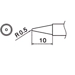 Hakko Soldering Tip T12 Lead Free Solder Type B, T12-B2 (10) (Set of 10) image 2